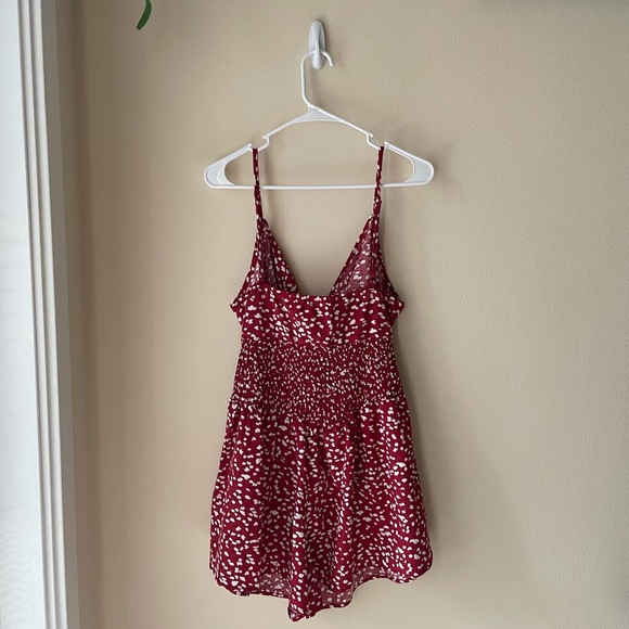 Red Floral Romper - Picture 3 of 10